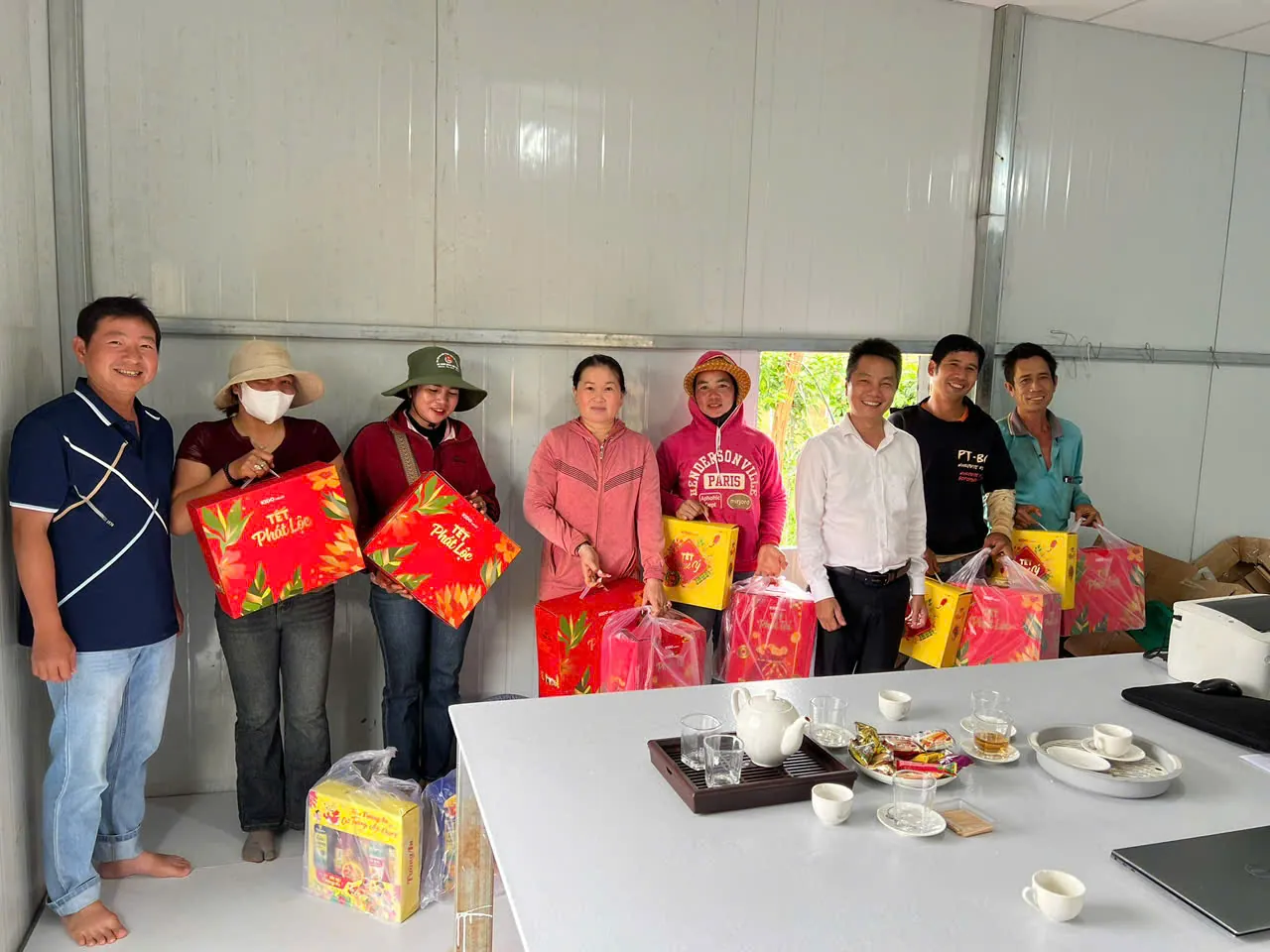 Tết gifts for the farm team